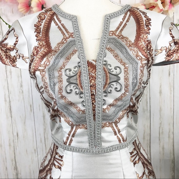 ❌SOLD❌NWT TED BAKER Metallic Versailles Dress - Picture 3 of 8